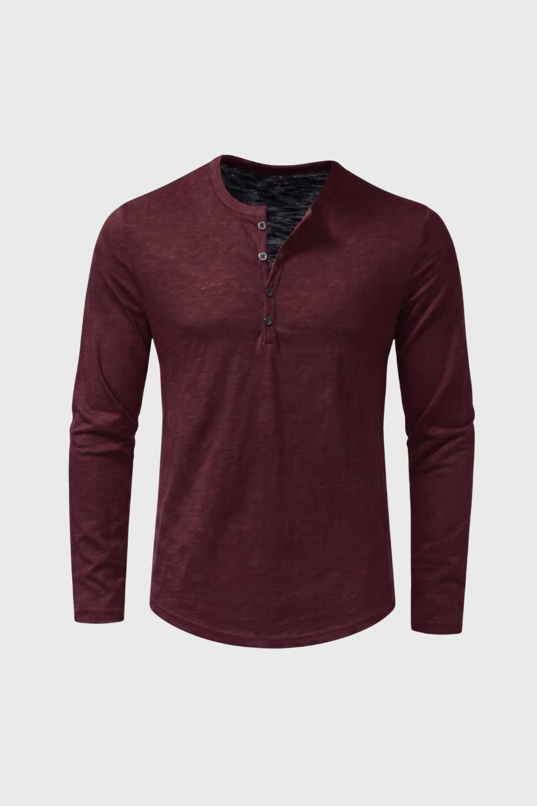 Henley Shirt Heren - Lange Mouw | Knoopsluiting