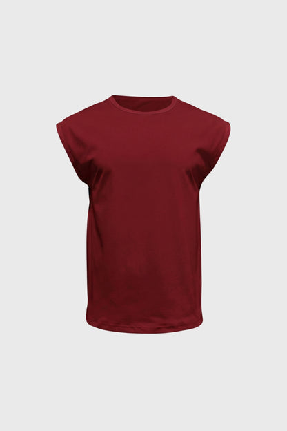 Mouwloze T-shirt Heren - Oversized Pasvorm | Ronde Hals
