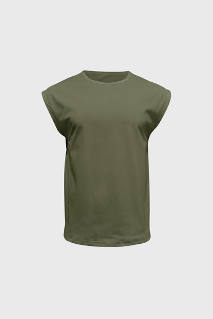Mouwloze T-shirt Heren - Oversized Pasvorm | Ronde Hals