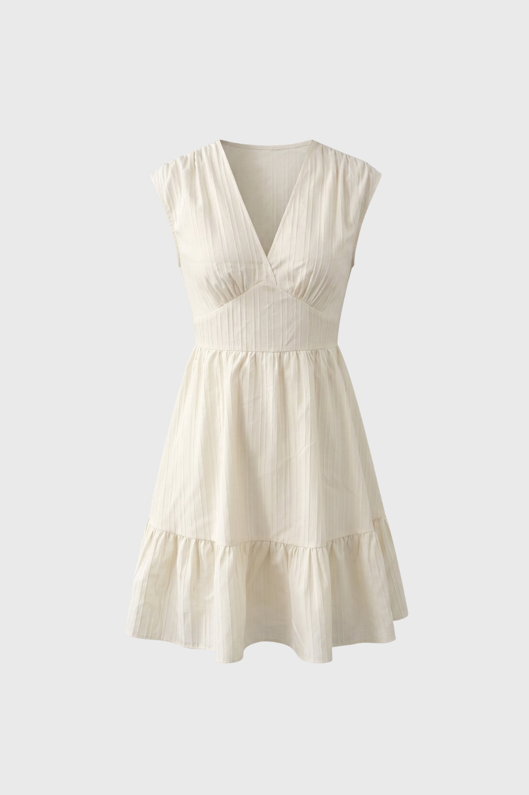 Mini Jurk Dames - Mouwloos met V-hals | Gelaagde Zoom