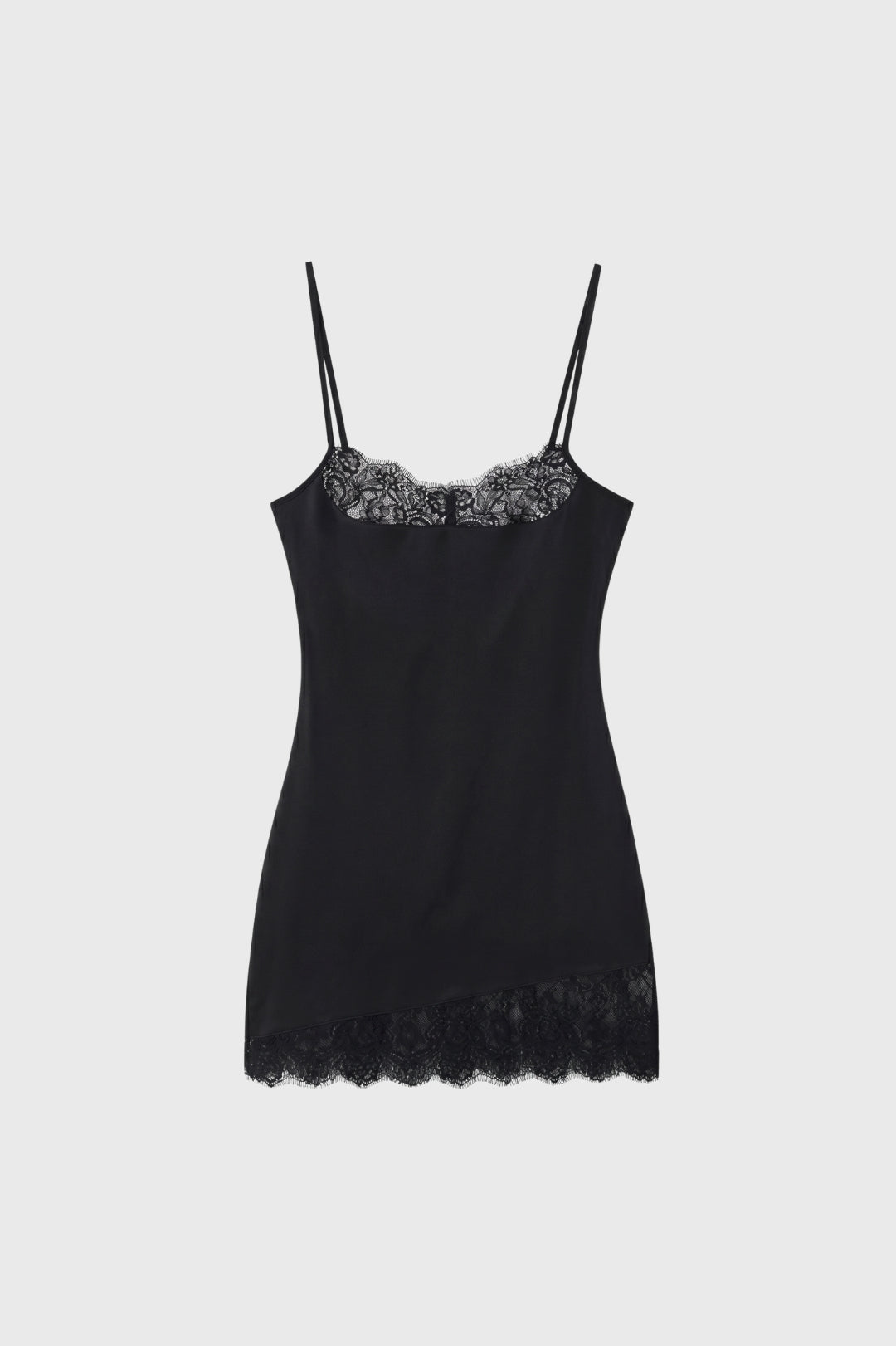 Mini Jurk Dames - Kanten Details | Bandjes
