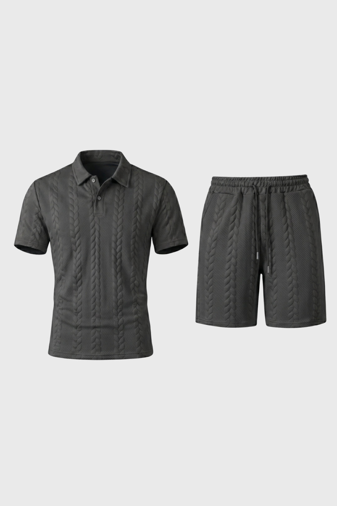 2-Delige Set Heren - Polo met Korte Broek | Gestructureerd