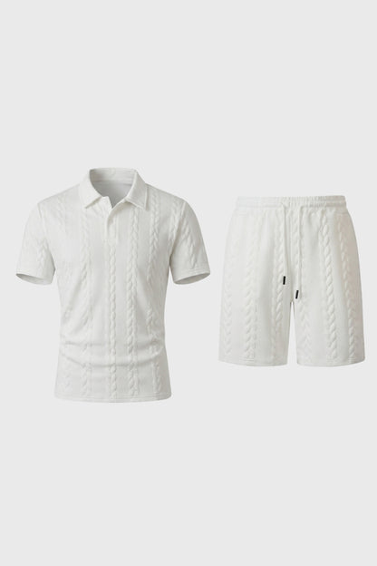 2-Delige Set Heren - Polo met Korte Broek | Gestructureerd