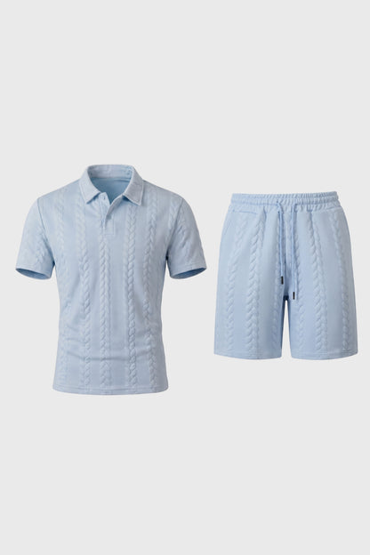 2-Delige Set Heren - Polo met Korte Broek | Gestructureerd