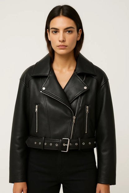 Bikerjack | Korte Damesjas met Ritsdetails | Stoer en Modern