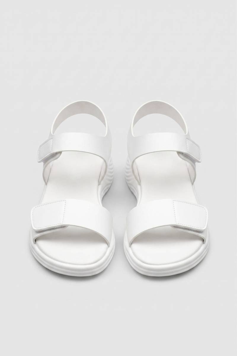 Sandalen Dames - Velcro Platform | Comfortabel — Wit