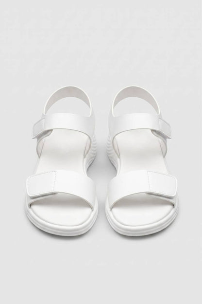 Sandalen Dames - Velcro Platform | Comfortabel — Wit