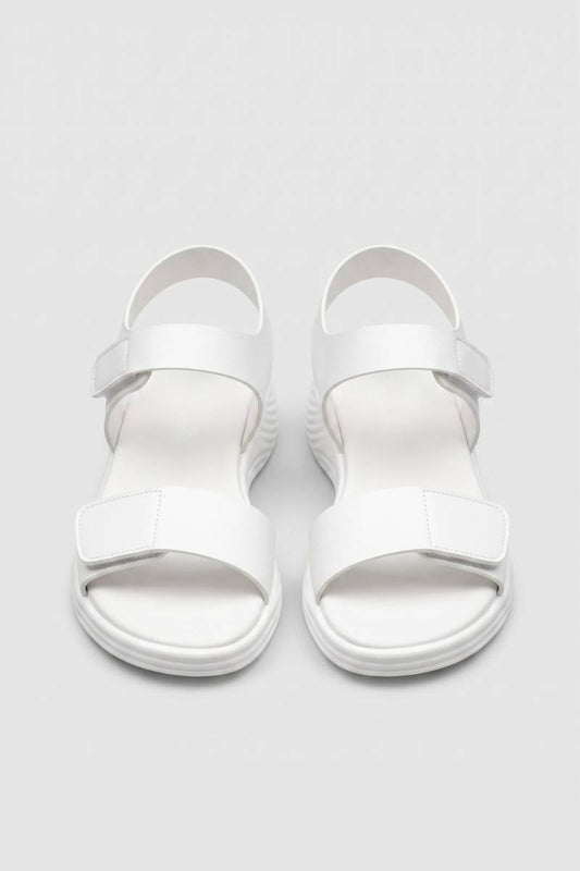 Sandalen Dames - Velcro Platform | Comfortabel — Wit