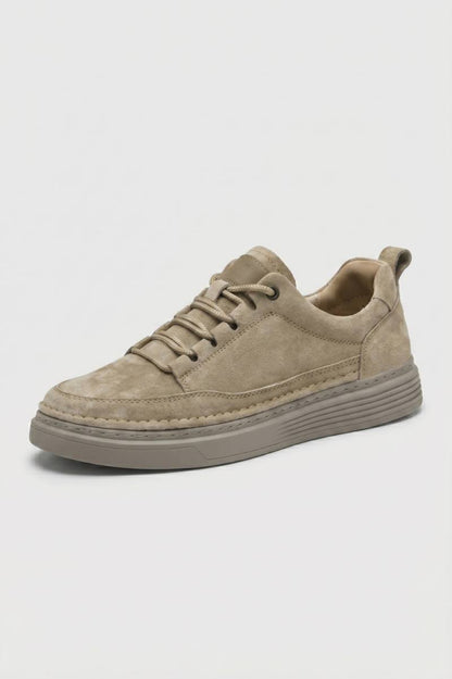 Sneaker Heren - Casual Platform Schoen | Veters — Taupe