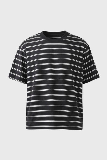T-shirt Heren - Gestreept Oversized | Korte Mouwen — Gestreept Zwart