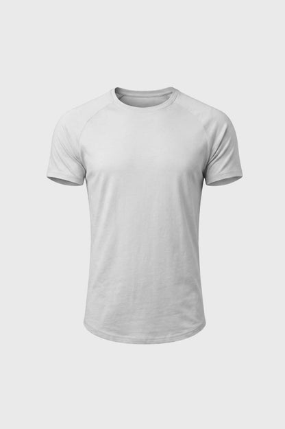 T-shirt Heren - Strak & Comfortabel | Ronde Hals — Lichtgrijs