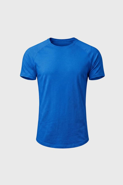 T-shirt Heren - Strak & Comfortabel | Ronde Hals — Blauw