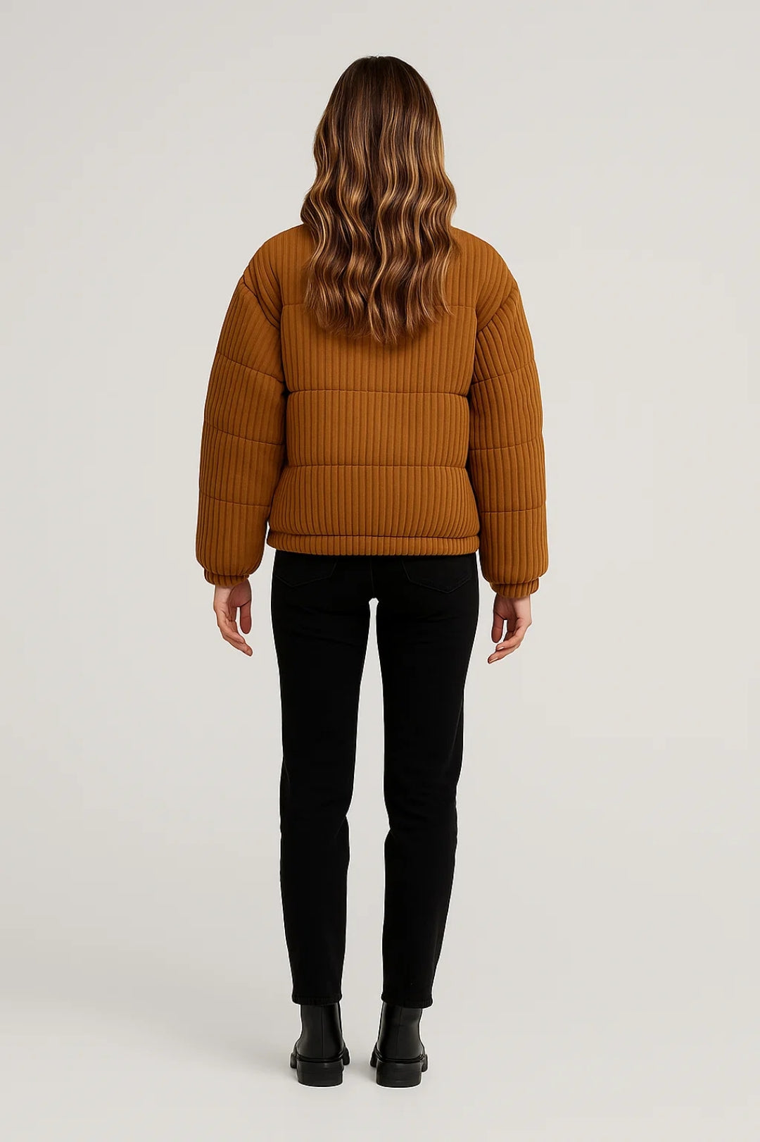 Korte Pufferjas | Damesjack met Ribstructuur | Warm en Trendy