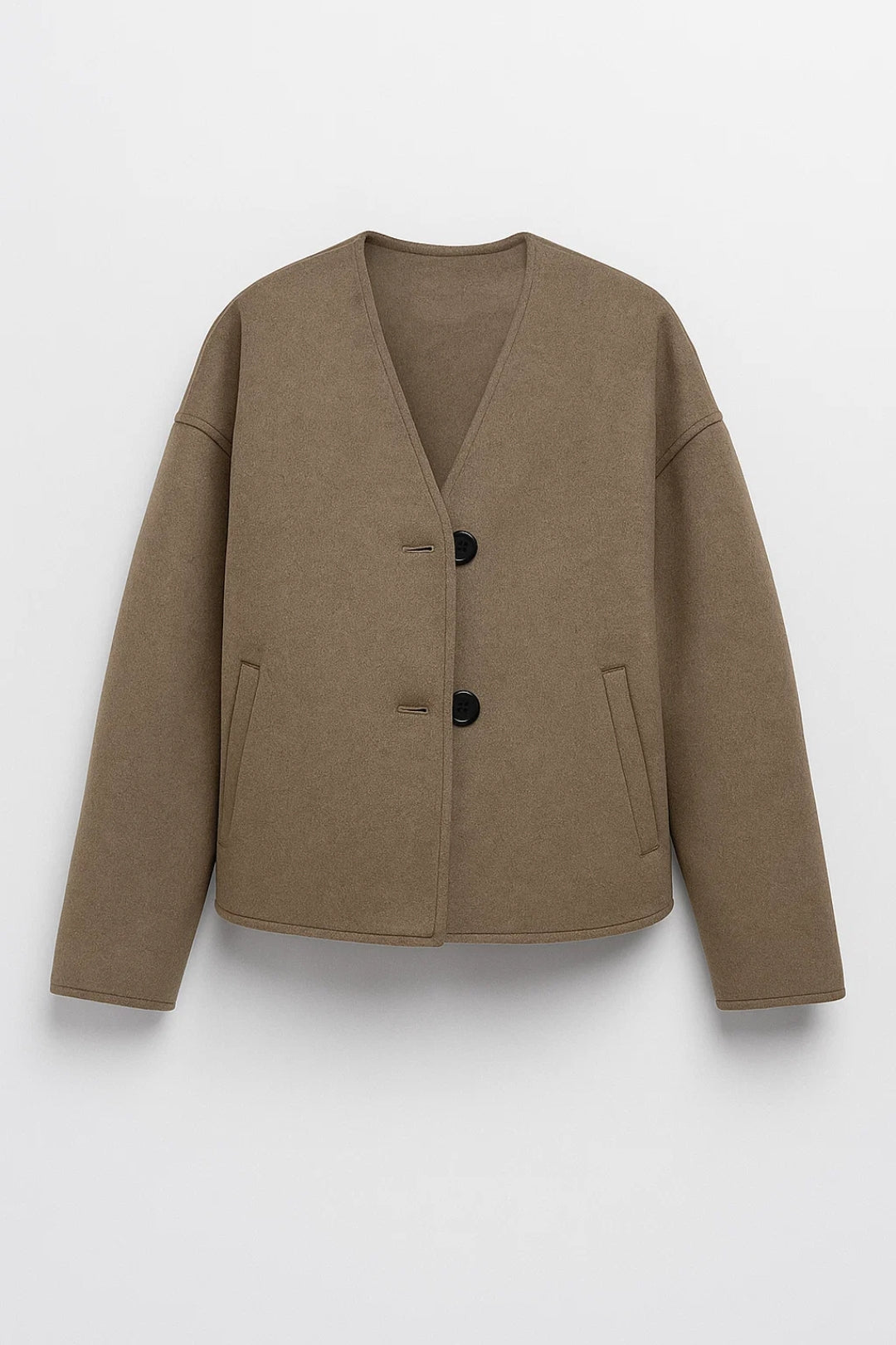 Cropped Jassen Collectie | Damesjas met V-hals en Knoopsluiting | Lichtgewicht en Ademend