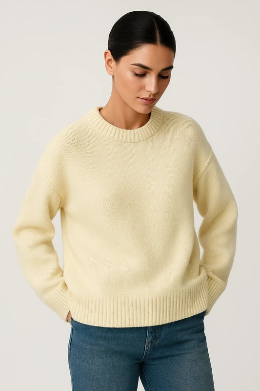 Trui Dames | Relaxte Pasvorm met Ronde Hals | Tijdloos en Comfortabel
